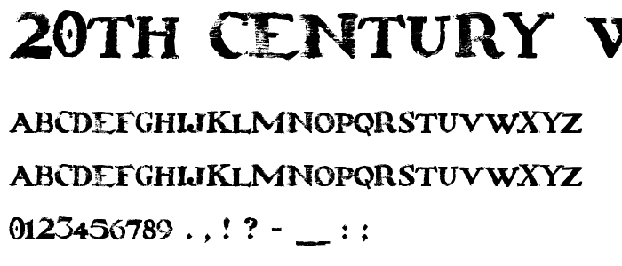 20th Century Woodcut font